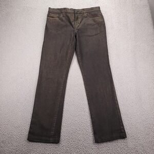 LAUREN Ralph Lauren Jeans Womens Size 8 Metallic Shimmer Modern Straight *HEMMED